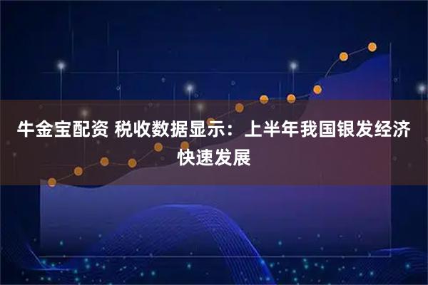 牛金宝配资 税收数据显示：上半年我国银发经济快速发展